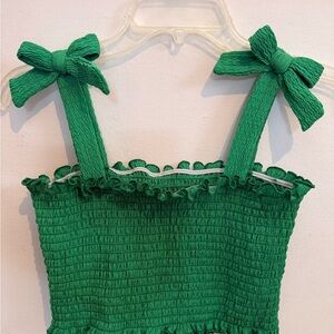 SHEIN Vibrant Green Ribbed Top